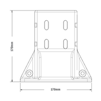 33-9090-1 MODULAR SOLUTIONS FOOT<br>90MM X 90MM (4) SIDED FOOR W/12MM FLOOR ANCHOR HOLES